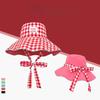 Korean Style Fisherman Hat Versatile Large Brim Sun Cap New Plaid Bucket Hat for Summer Travel