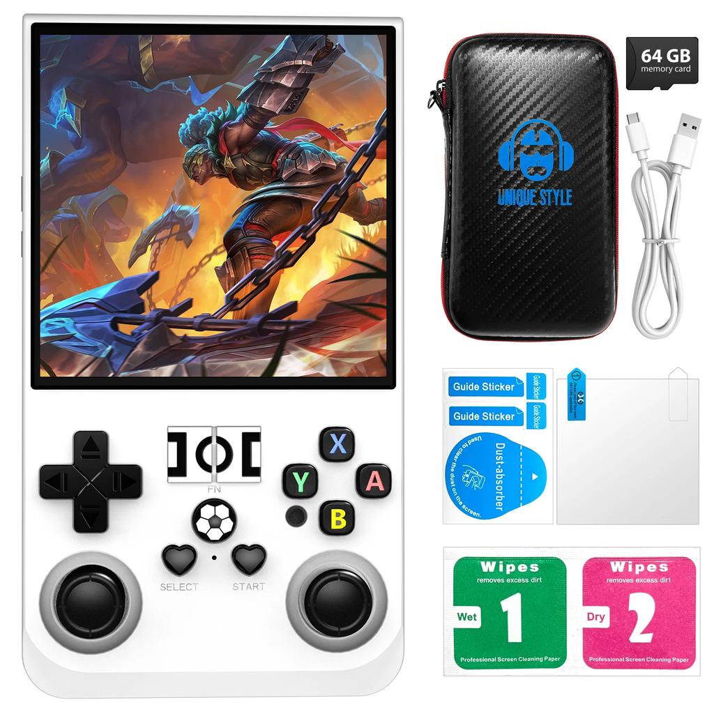 Игровая консоль R36MAX Retro Handheld с открытым исходным кодом, чип RK3326, 64/128 ГБ, портативный карманный игровой плеер, 4-дюймовый HD экран, игровая консоль