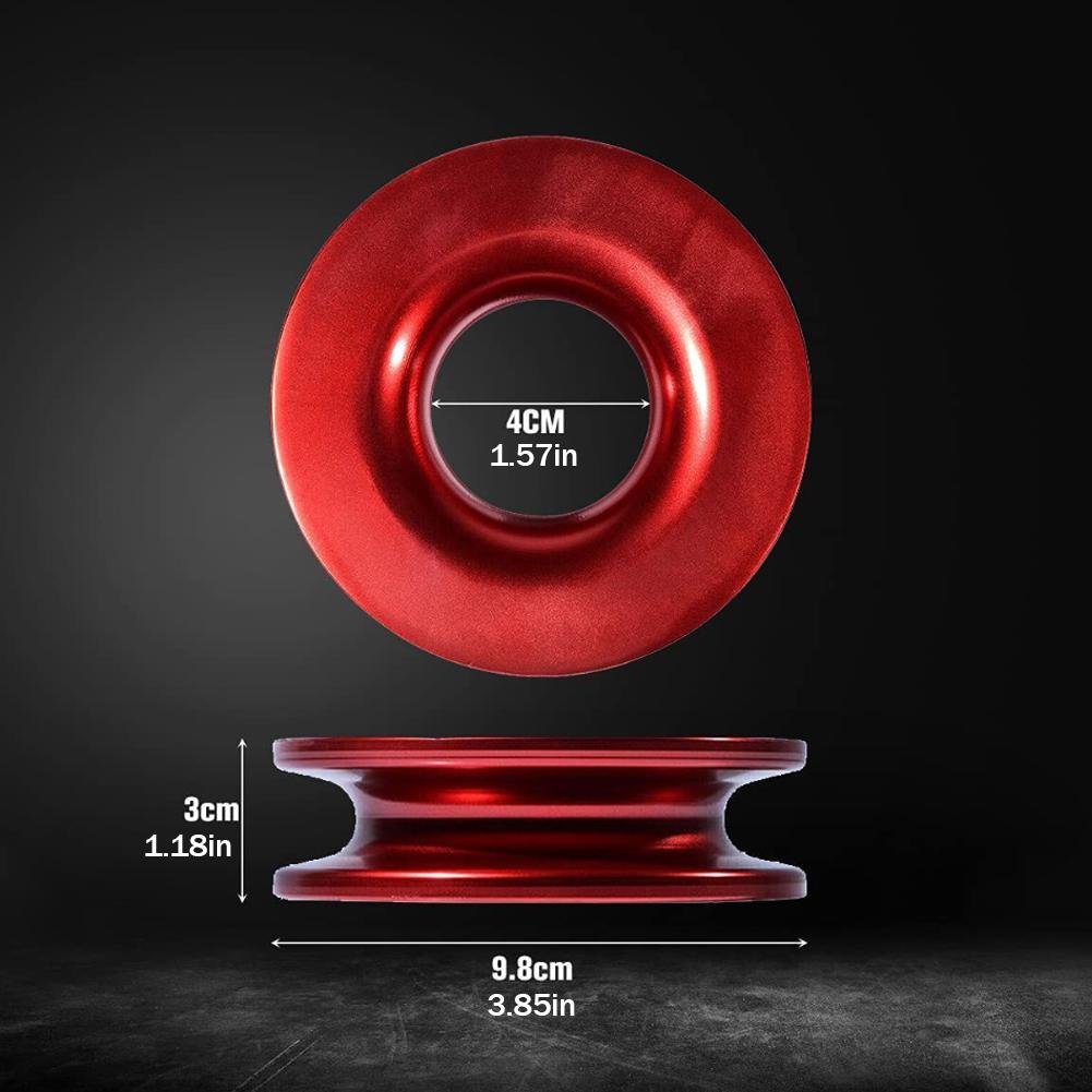 55000lbs Outdoor Off-road Vehicle Winch Rope Synthetic Soft Shackle Set Rugged Rescue Snatch Shackle With Protective Sleeve