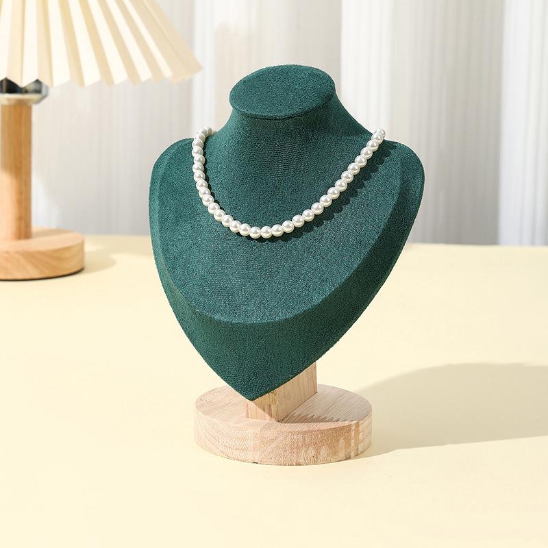 1PC Portrait Model Jewelry Stand Dresser and Window Beige Green Necklaces Portrait Necklace Holder Gift 2 Colors
