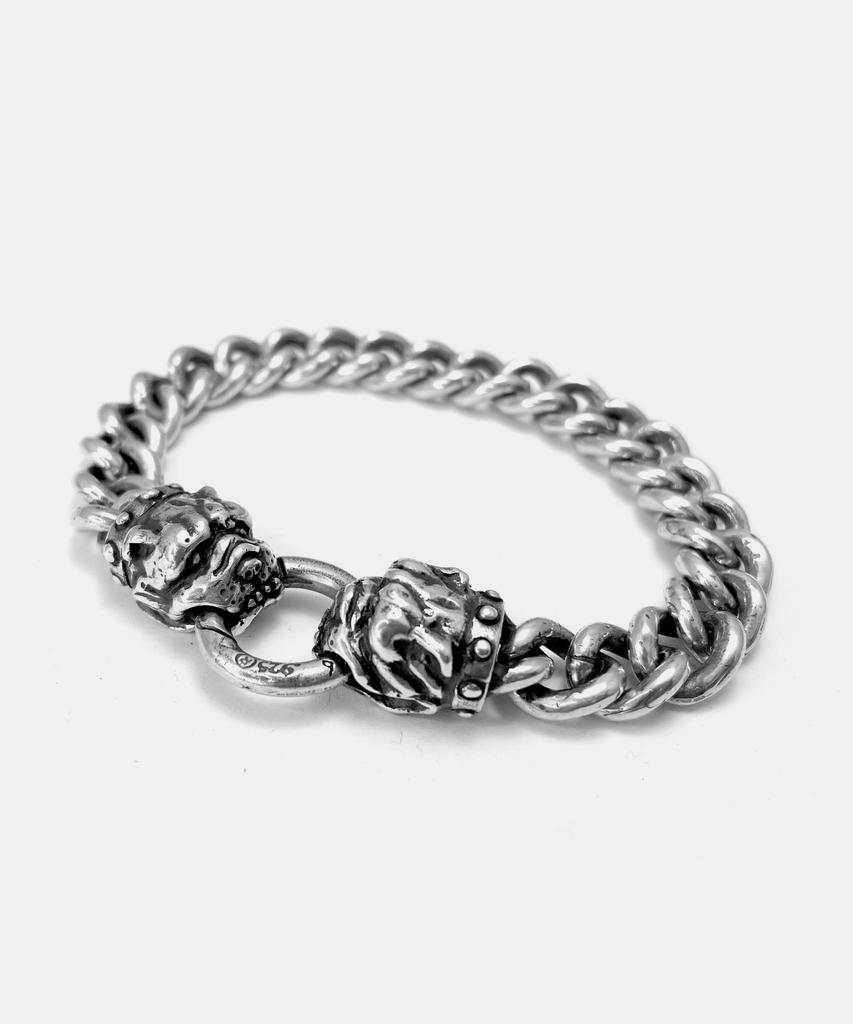 Sheen666 Bulldog Double Silver Bracelet