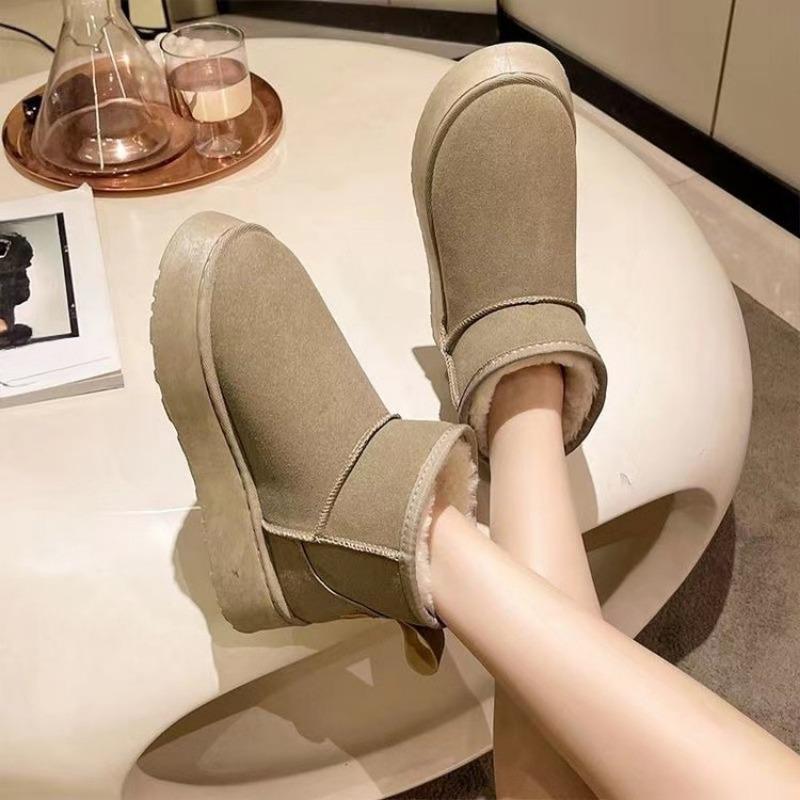 Snow Boots, Women's Shoes, New Thick-soled Ankle Boots, Thickened Anti-slip Cotton Shoes
