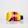 Ski goggles with double layers, anti-fog, anti-wind and sand, compatible with prescription glasses, magnetic dual lenses, UV protection
