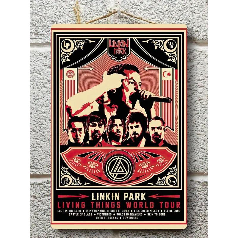Металлическая табличка Linkin Park, Винтажный постер группы, Настенное искусство