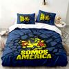 Club America 3pc set Perfect for bedroom use Comfortable bedding set includes a duvet cover and two pillowcases Ideal birthday or Christmas gift