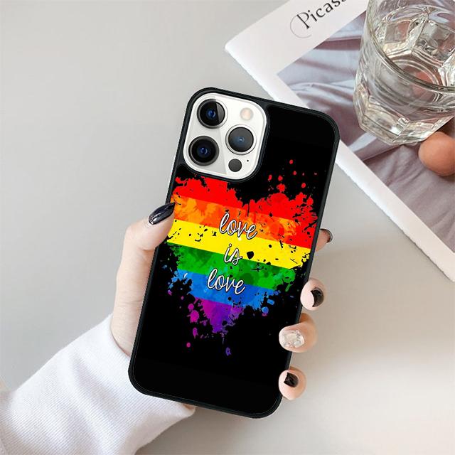Gay Lesbian LGBT Rainbow Flag Pride ART Phone Case Cover For iPhone 17 Air 16 15 14 13 12 Pro Max 11 Pro Max Plus