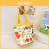 Childrens Cute Cartoon Tiger Canvas Tote With Nylon Lining For Daily Use