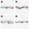 Outdoor Sofa Set with Cushions 9 pcs White and Cream Polyester