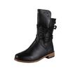 Flat Bottom Medium Boots Women's New Autumn and Winter Knight Boots Martin Boots Rivet Large Size Women's Boots