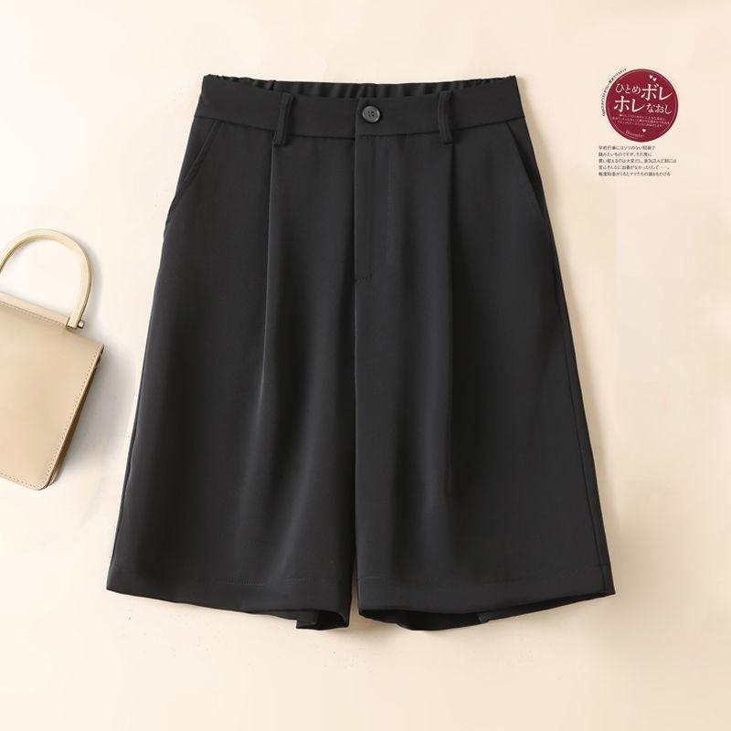 Модные повседневные женские шорты, свободные широкие брюки с высокой талией и пятью точками