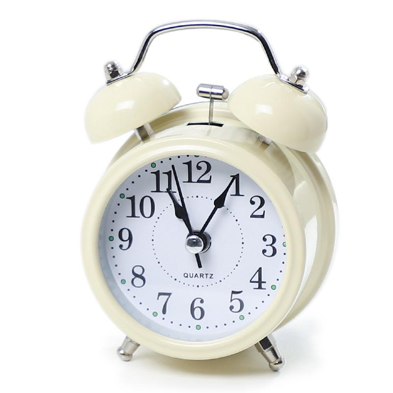 Ретро-будильник с громким звонком и ночником - бесшумные прикроватные часы, креативный подарок для студентов и декор спальни