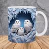 3D Сова, керамическая кружка для кофе, чашка для чая, новая стена с отверстиями, милая стена с отверстиями