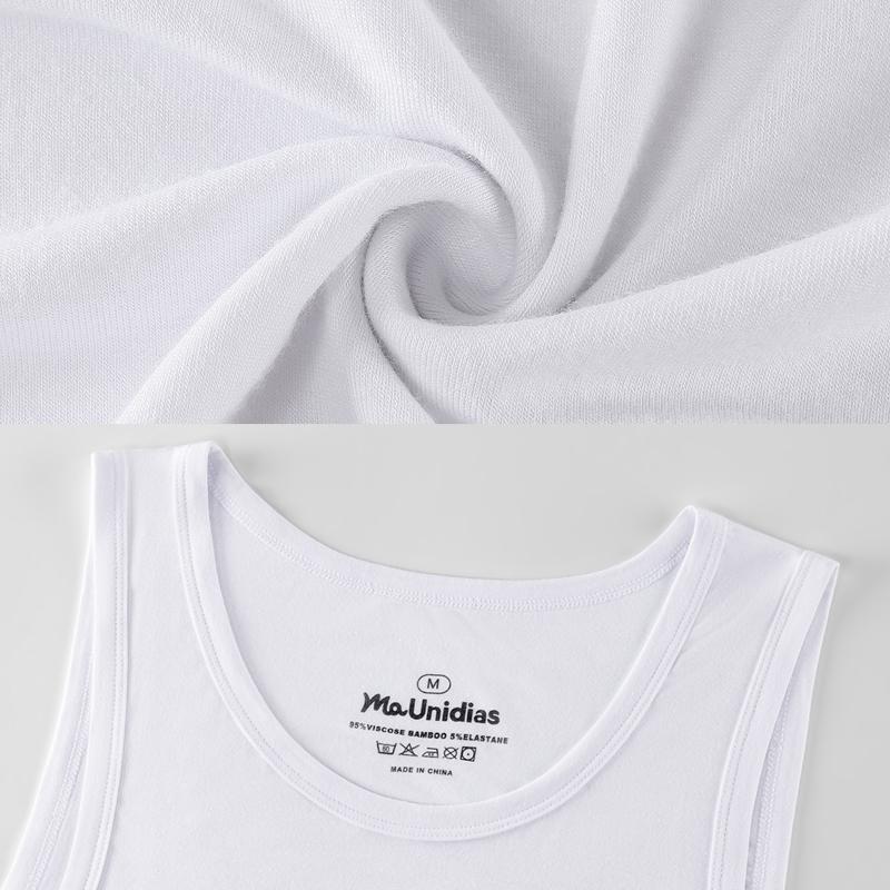 1Pcs Men's Tank Top Solid Color Compression Undershirt For Men Sleeveless Shirts High-Quality Bamboo Fiber Gym Jerseys Mens Vest