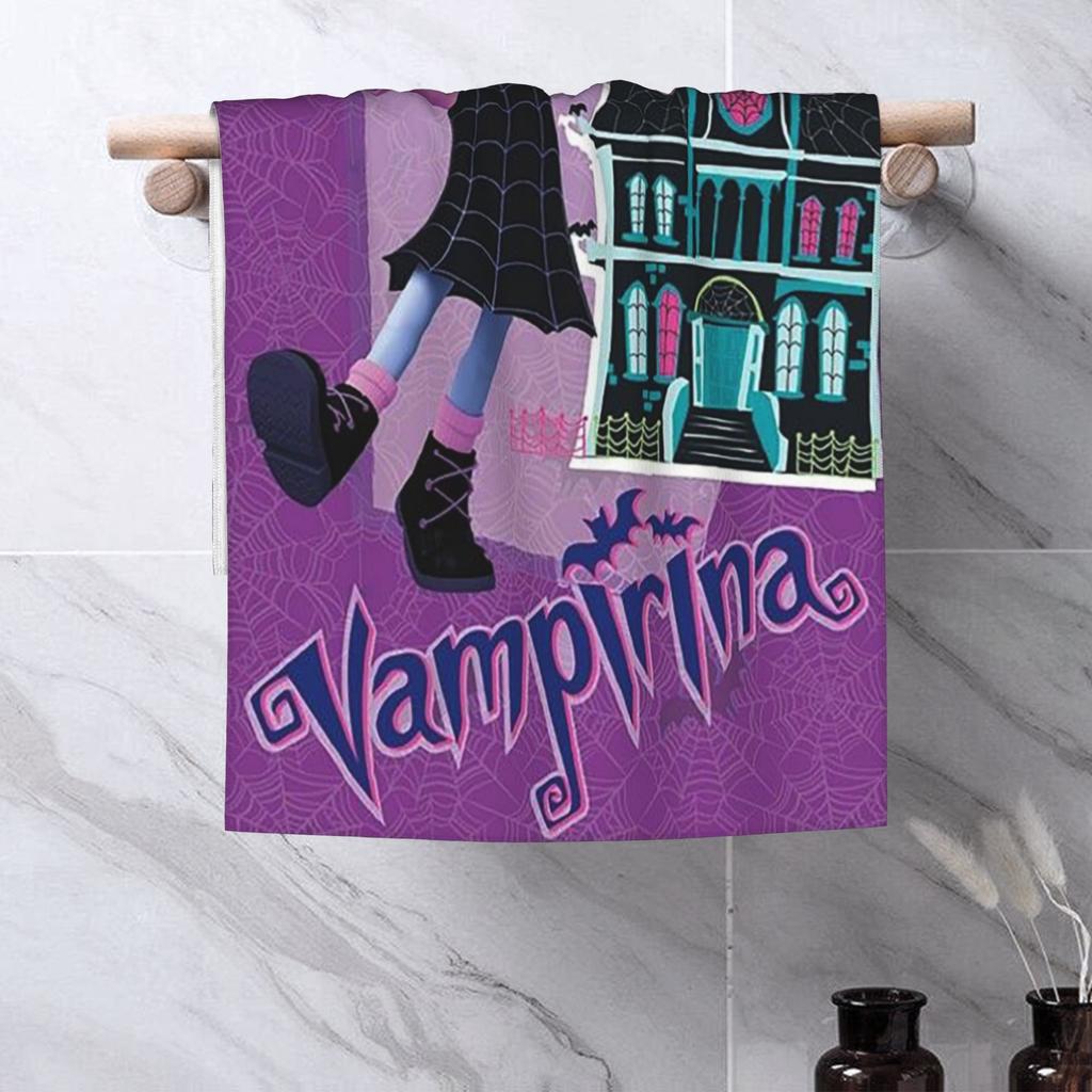 Girls Vampirina Print Soft Face Towel Quick Dry Pool Bath Cotton Towels Absorbent Quick