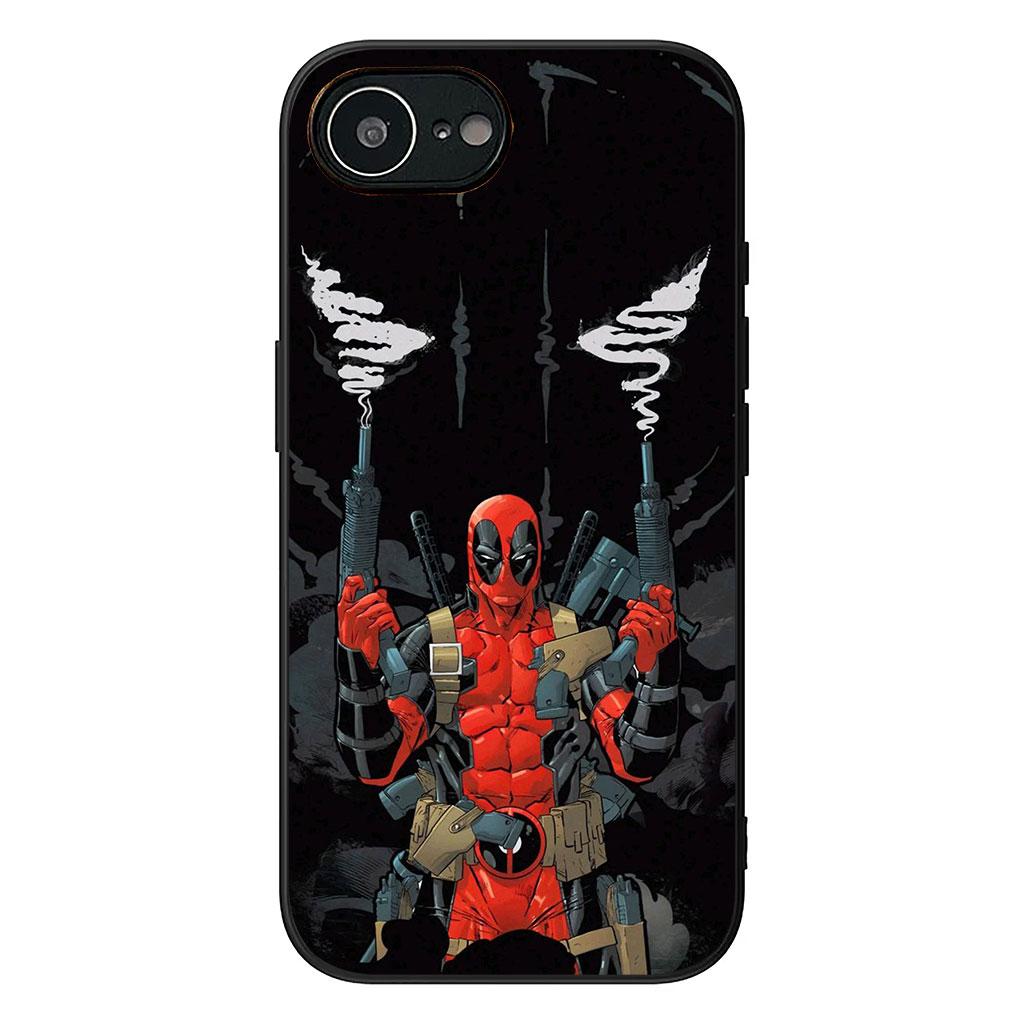 Чехол для телефона Deadpool Marvel для Apple iPhone 16 15 14 11 Pro Max 7 8 Plus SE2 SE3 SE 2022 2020