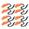 8PCS KS 923 Plastic Water Sports Emergency Survival Outdoor Double Frequency Multifunction Whistle AccessoryOrange