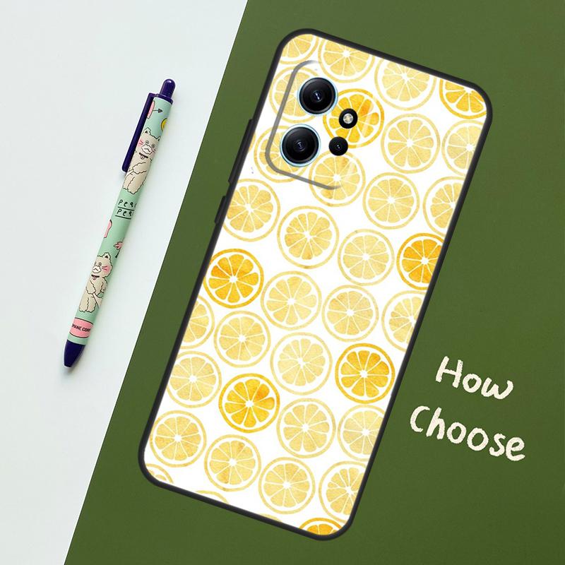 Lemon Fruit For Xiaomi Redmi Note 12S 11S 10S 9S Note 12 8 9 10 11 Pro Phone Case For Redmi 12 9 C 10C