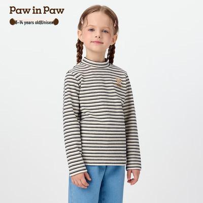 Детская футболка PawinPaw с мультяшным медведем и воротником-стойкой