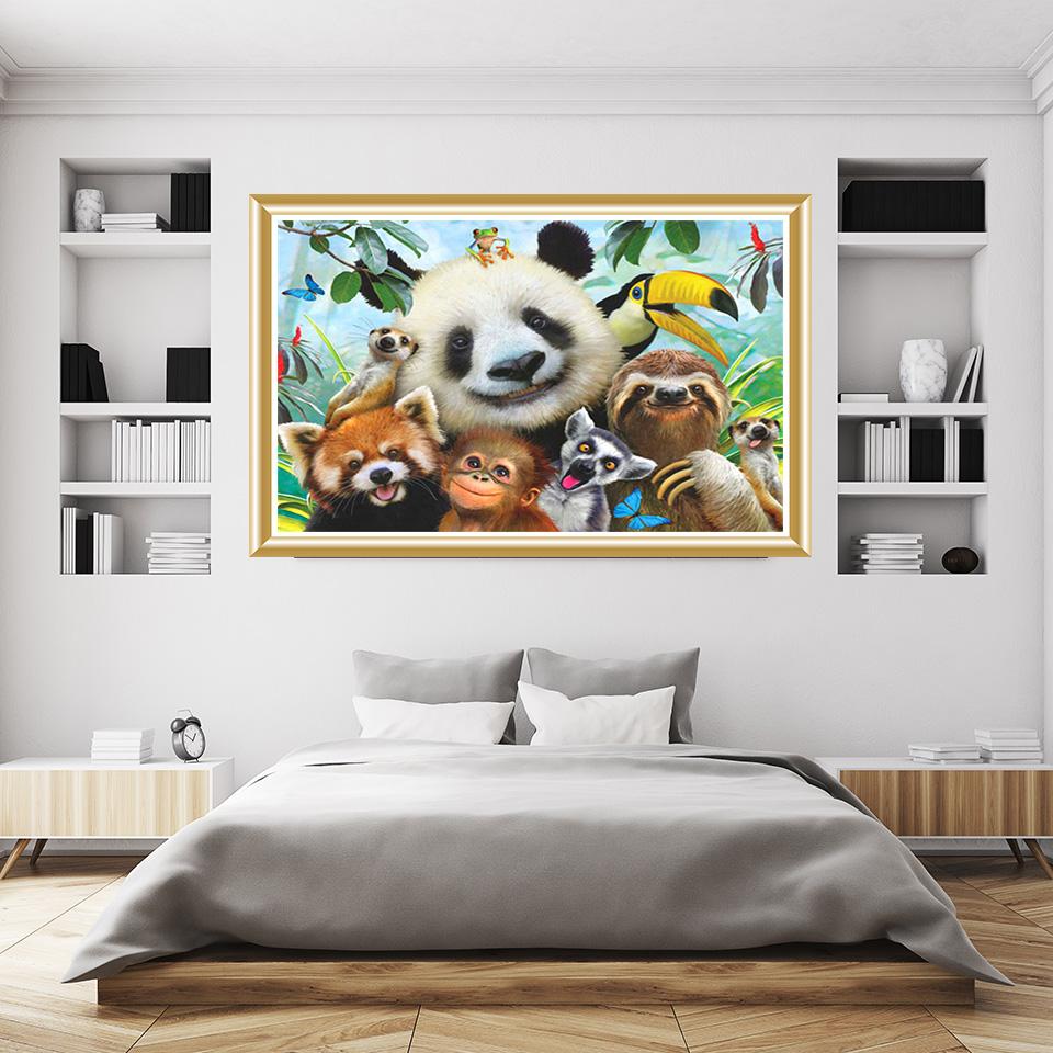 5D DIY алмазная живопись животные горный хрусталь фотографии комплект для вышивки крестом полная алмазная вышивка животных мозаика подарки домашний декор