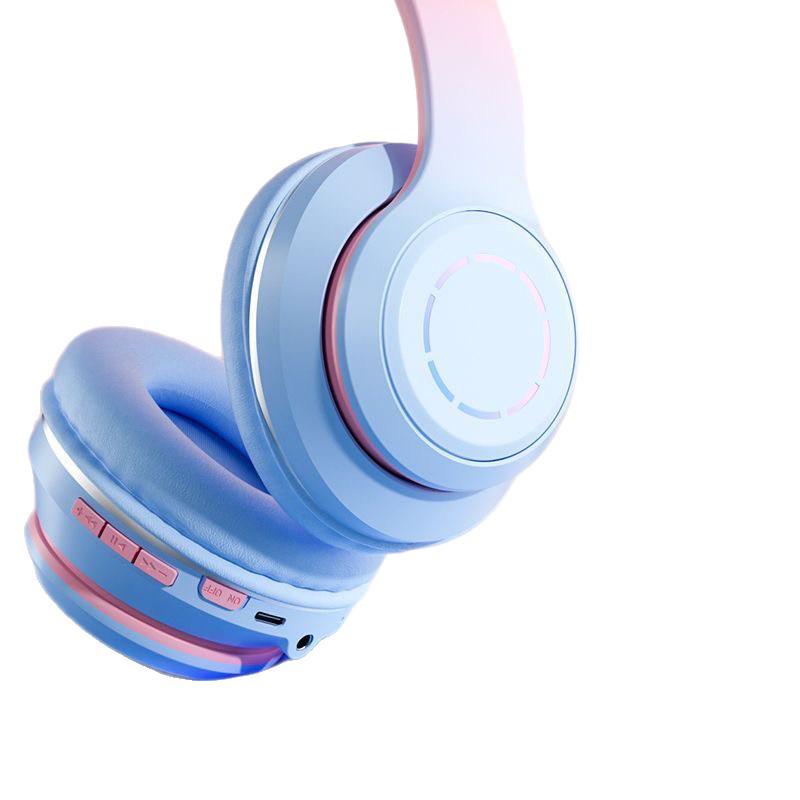 Беспроводные накладные Bluetooth-наушники с большими амбушюрами, шумоподавлением, для музыки, спорта и использования с ноутбуком