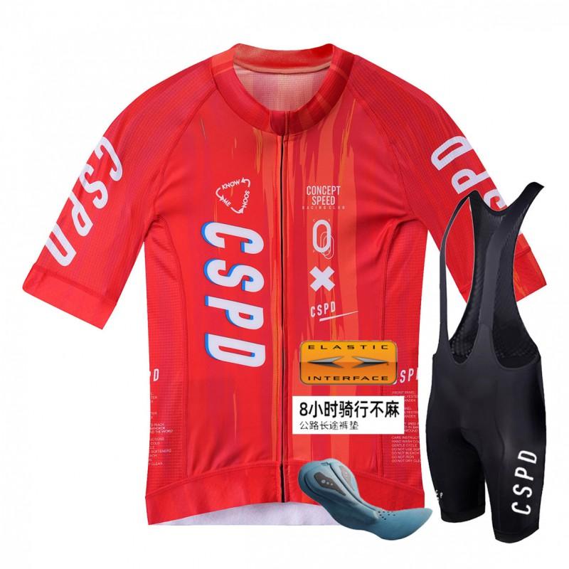 Unisex Cycling Jersey Bib Shorts Set Road Bike Outdoor Sport Riding