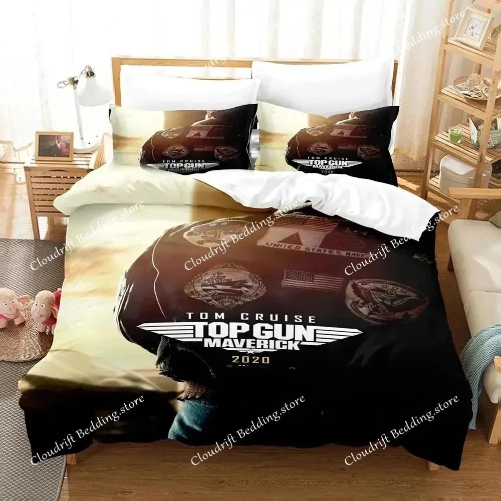 Постельное белье Top Gun Maverick для мальчиков и девочек, размер Twin/Queen, пододеяльник, наволочка, кровать, дети, взрослые, модный домашний текстильtextile026