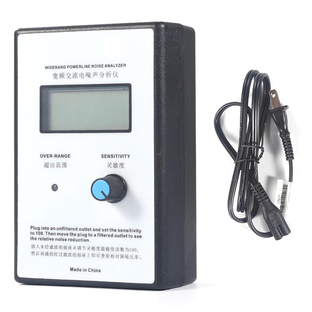 Measure Instrument Broadband EMI Power Line Noise Analyzer LCD Display Noise Tester Dirty Electricity Meter US/EU Plug