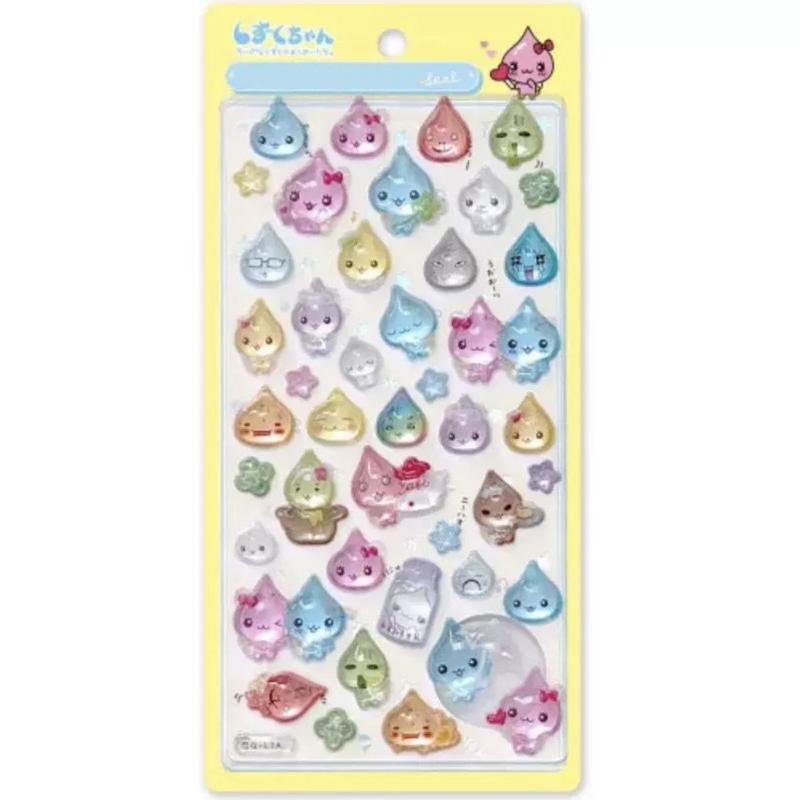 1/6Pcs Cute Small Water Drop 3D Crystal Stickers Cartoon Sparkling Raindrop Crystal Drop Glue Diy Decorative Stickers Gifts