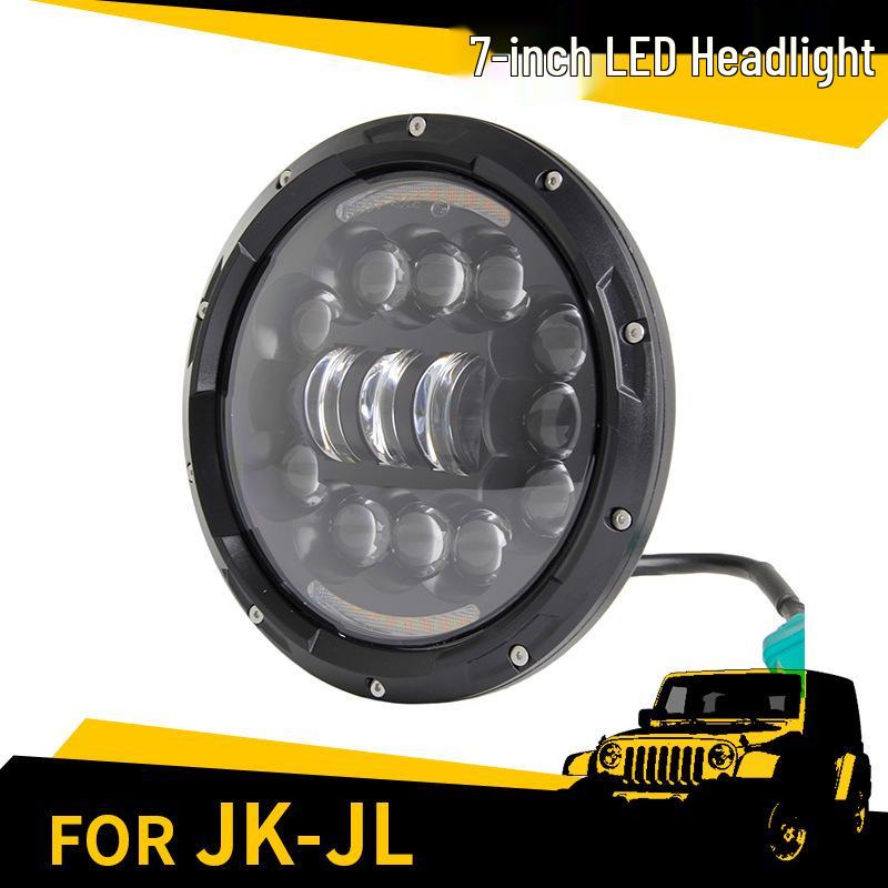 7" LED Wrangler Headlights for Jeep/Harley, 90W Super Bright with High/Low Beam.