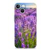 Чехол для телефона для iPhone 16 15 14 13 12 11 Pro Max XS X XR 7 8 Plus мягкий Ударопрочный ТПУ Прозрачный чехол Простой лавандовый Фиолетовые цветы