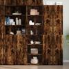 VidaXL Highboard Smoked Oak 50x41x185 Cm Engineered Wood, Sideboard, Storage Cabinet, High Cabinet, Cabinet, Cupboard 3281684
