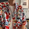 Men's Hawaiian Floral Short-Sleeve Shirt - Trendy, Lightweight, High-End Hong Kong Style Design
