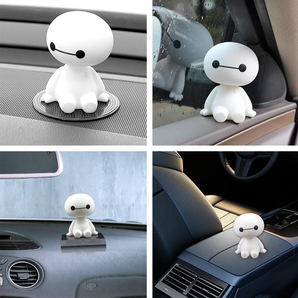 12 см мультяшный большой белый автомобильный салон центральная консоль украшение креативная приборная панель автомобиля качающаяся голова детские игрушки праздничный подарок