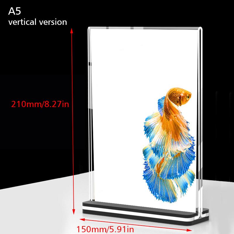 Прозрачный держатель для бумаги Держатель для таблички в ресторане Прозрачная доска для показа формата А4 Офисная фоторамка Свадебная 1 шт.