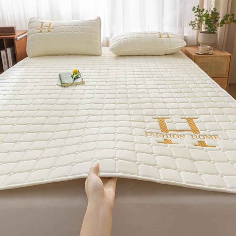 Home Mattress Bedroom Floor Individual Mattress Sponge Quilt Floor Sleeping Mat Non-slip with Elastic Band Without Pillowcase
