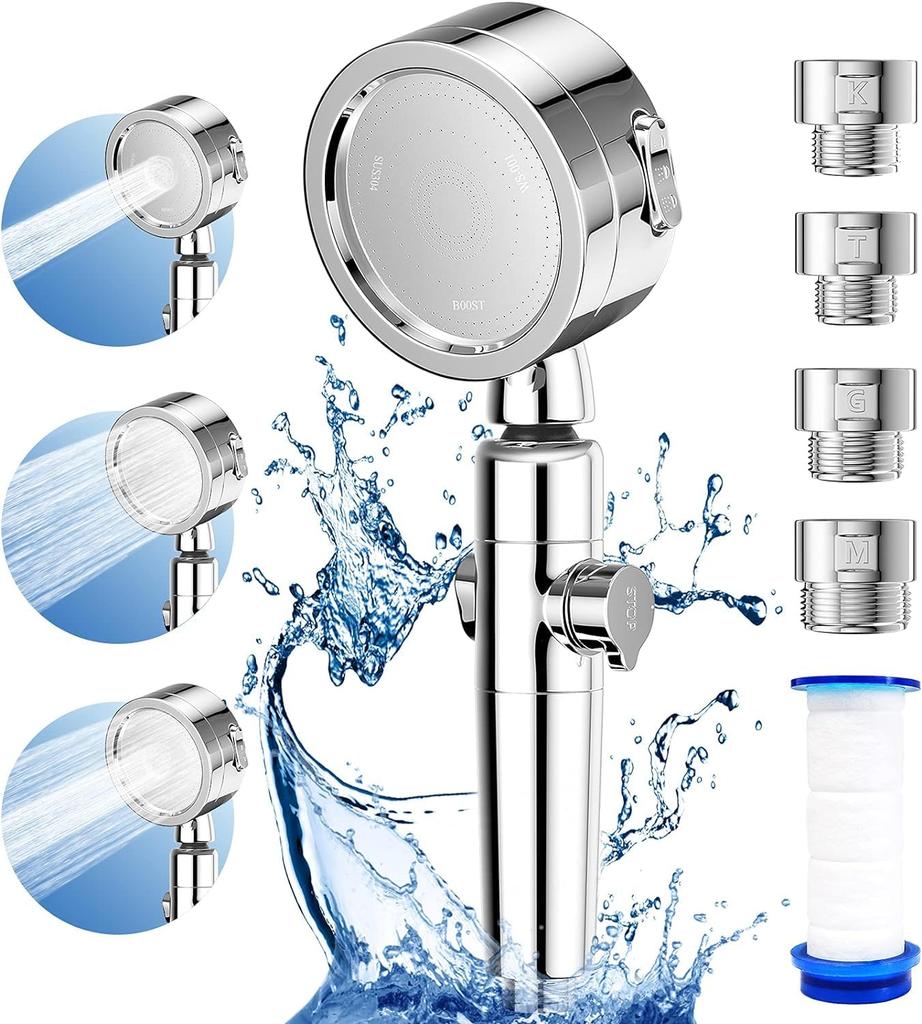 Shower Head Water Saving Increased Pressure High Water Pressure Water Purification Dechlorination Micro Nano Bubble Water Stop Button Mode Disassembly