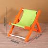 Multicolors Foldable Beach Chair Model Wooden Outdoor Casual Reclining Chair  For 10cm Cotton Doll