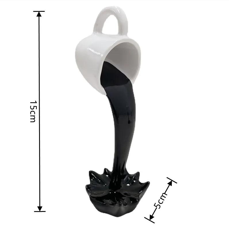 High-End Ins Coffee Flowing Water Creative Mug Ornaments Home Room Decorations Gorgeous Art Spoof Ornaments