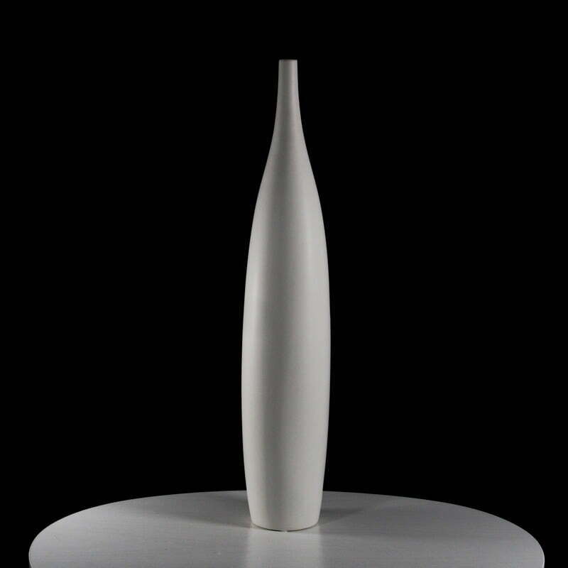 Sevilla Tall White Ceramic Decorative Floor Vase - 70cm