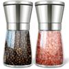 Pepper Manual Rock Set of Stainless Adjustable Ceramic Spice Crystalline Pepper Convenient For Condiment Kitchen Utensils Mill, Salt, 2, Steel,