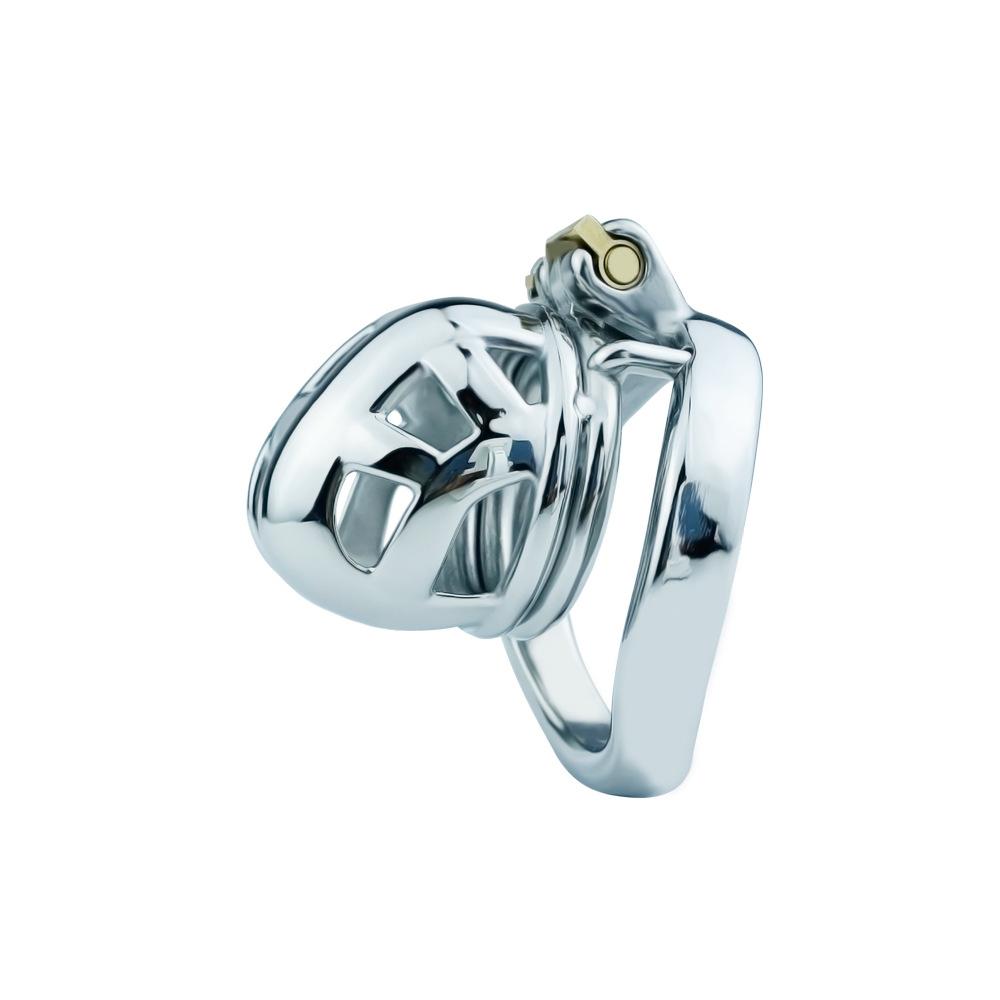 Мужской короткий замок CB, клетка для пениса, замок для пениса, замок целомудрия из нержавеющей стали, секс-игрушка, женское доминирование, БДСМ, рабское кольцо для члена, шаровые носилки