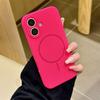 Подходит для iPhone17promax жидкий силикон тонкое кольцо магнитное всасывание Apple 16 простой однотонный противоударный чехол для мобильного телефона 15