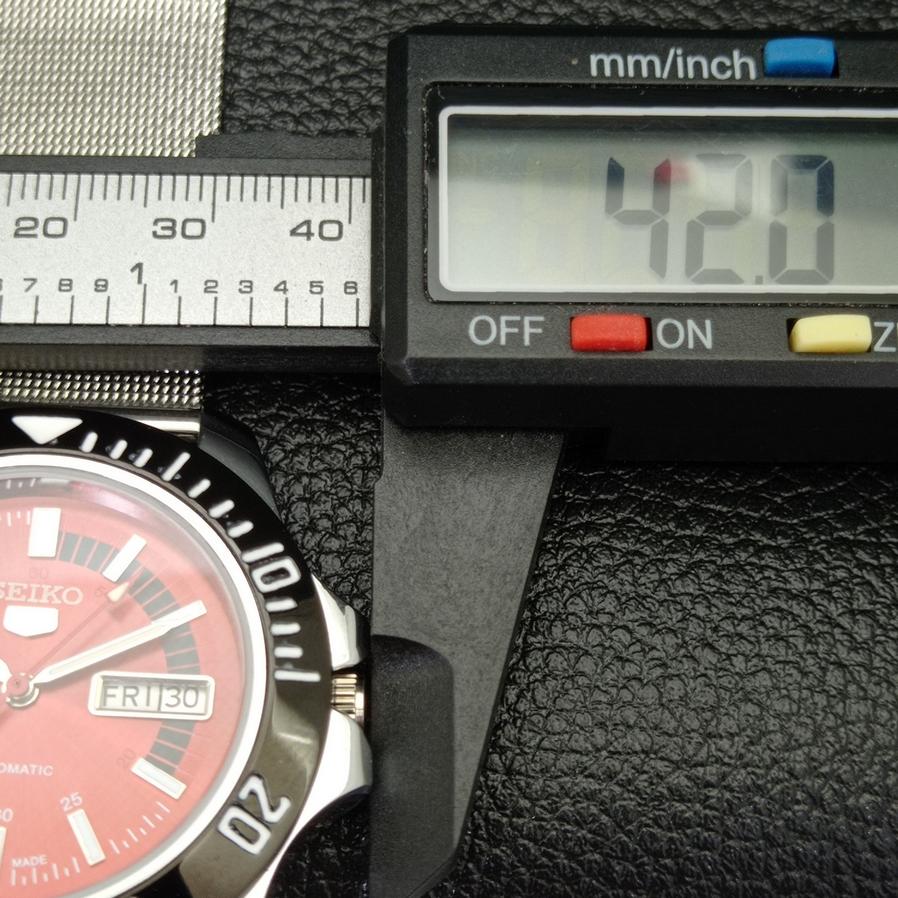 МУЖСКИЕ ВОССТАНОВЛЕННЫЕ SEIKO 5 JAPAN 6309A АВТОМАТИЧЕСКИЕ НАРУЧНЫЕ ЧАСЫ С КРАСНЫМ ЦИФЕРБЛАТОМ a426508-2