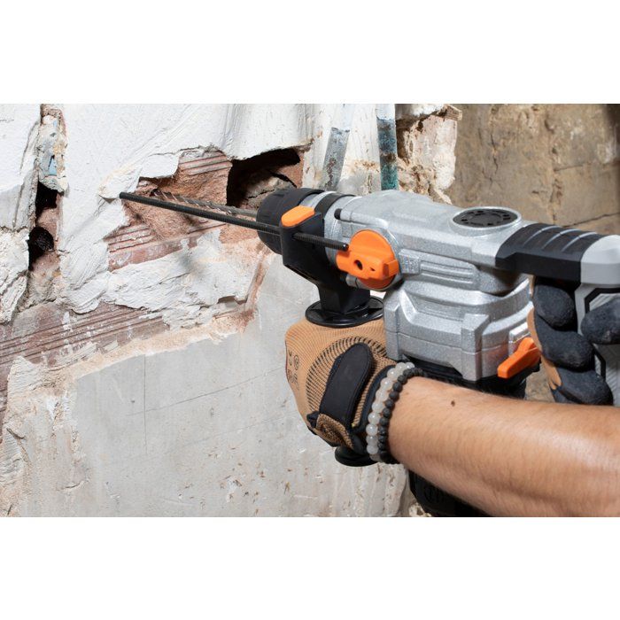 Marteau Perforateur - MEISTER - 1010 W - 230 V - 880 tr/min - Revêtement anti-dérapant - Câble 3 m - 1 clé + 1 poignée latéral