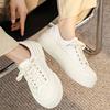 Casual Versatile Round Toe Thick Sole Canvas Shoes 2024 New Fashion Breathable Wear Resistance Summer Women's Little White Shoes