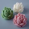 Aromatherapy Candle Silicone Mold 3D Lotus Flower Shape Soap Silicone Mould Diy