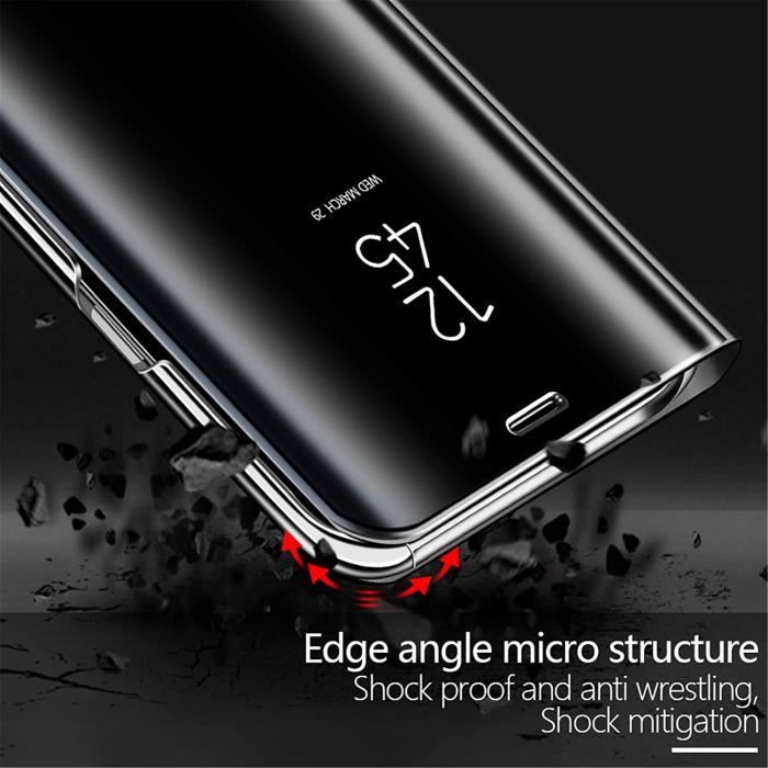 MLOTECH Compatible Coque xiaomi Mi 11 étui+ Protection Écran [2 Pièces] Flip Clear View Translucide Miroir Cover Standing 360°[1207]