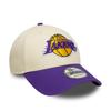 New Era 9FORTY Бейсболка NBA Регулируемая Кепка Lakers Bulls Один Размер Бежевый/Фиолетовый Шляпа