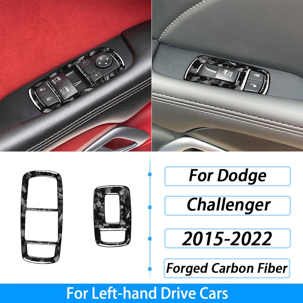 For Dodge Challenger 2015-2022 Forged Carbon Fiber Dashboard Speedometer Panel Decorative Cover Car Interior Accessories Sticker