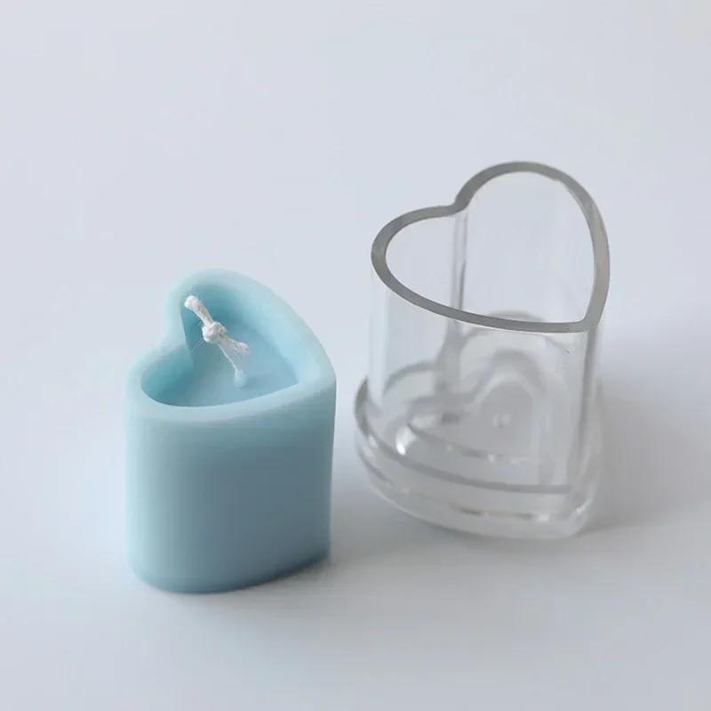 3D Столбчатая форма любви Милая форма сердца Форма для свечи-колонны Изготовление своими руками Поделки Ручной работы Аромахудожественные принадлежности Подарок на день рождения